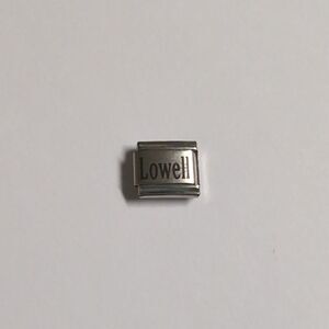 Lowell Italian Link‎ Stainless Steel Charm for Nomination Style Bracelet